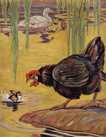 PAUL BRANSOM (1885 - 1979) "If ducks can swim there, why can't I?"                                                                               